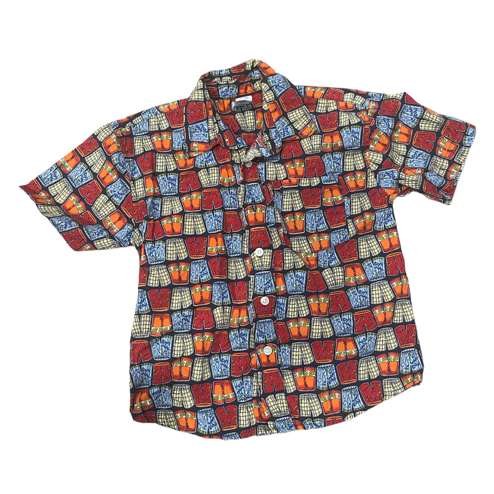 GAP boys button up short sleeve board shorts shirt size XS 4